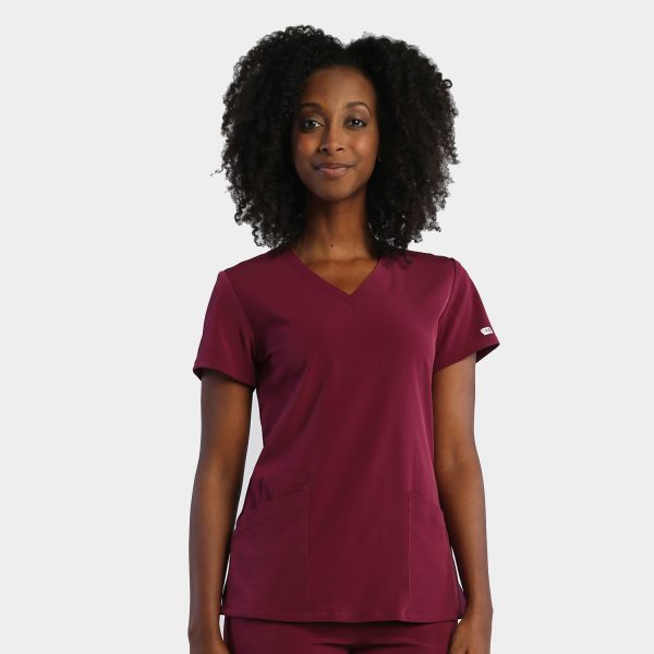 Elevate by IRG 181001 WomensV NeckTop Wine WIN 01 IRG Scrubs 1