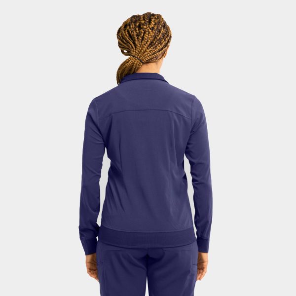 Elevate by IRG 181502 WomensZipFrontWarm UpJacket NavyBlue NVY 02 IRG Scrubs