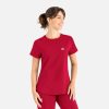 Momentum-by-Maevn_5005-WomensTuckableRoundNeckTop-Red-RED-01-Maevn-Scrubs