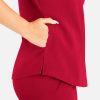 Momentum-by-Maevn_5005-WomensTuckableRoundNeckTop-Red-RED-05-Maevn-Scrubs