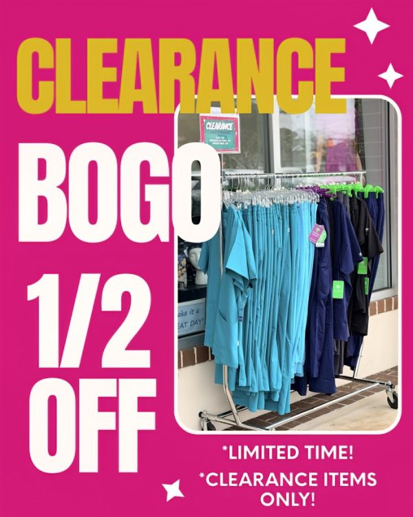Clearance BOGO 1/2 Off, Limited time, clearance items only!