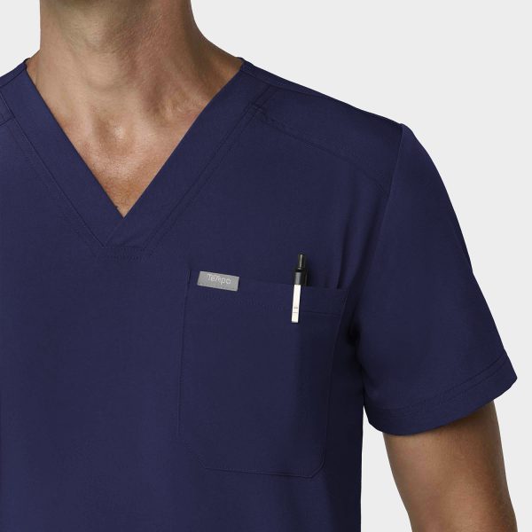 Mens Tempo 1 Pocket V-Neck Top | T172 - Image 4
